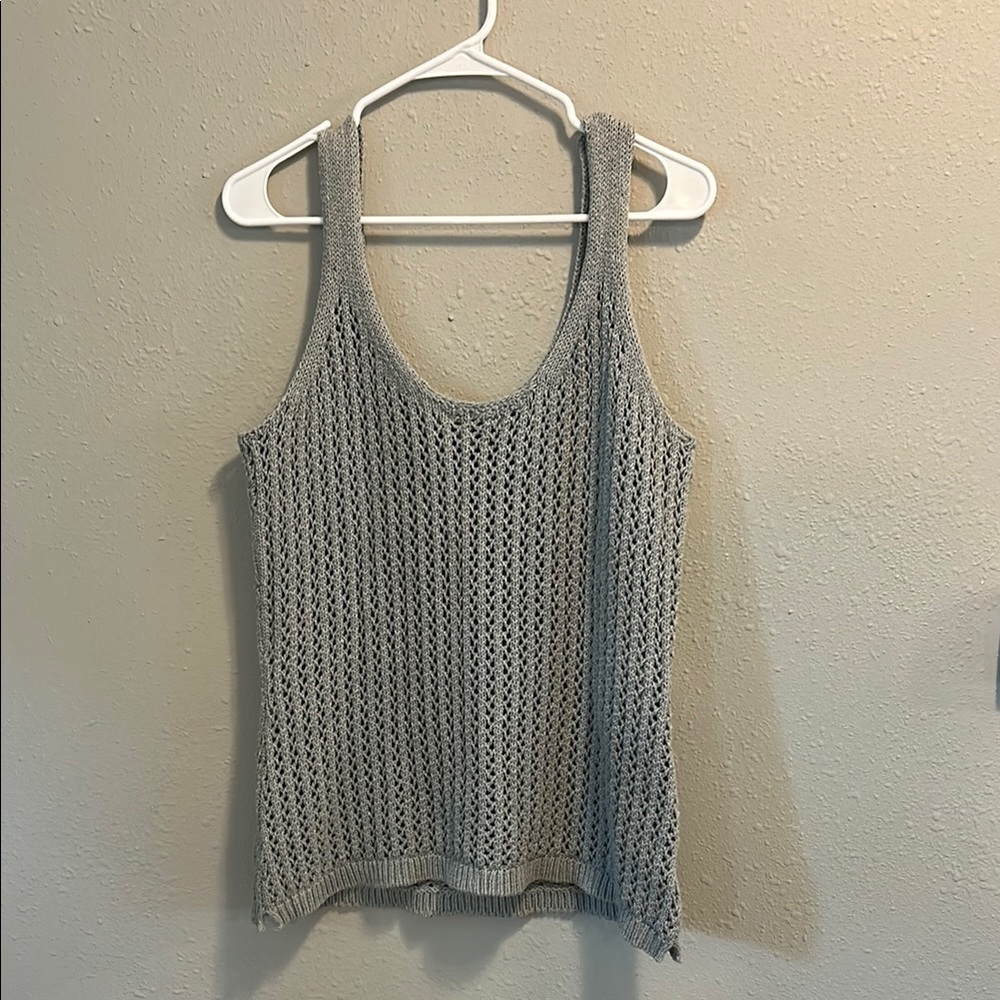 Gray Knit Women's Tank Top